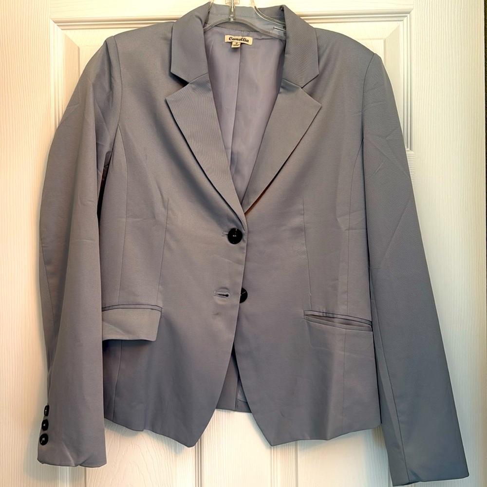 Blue gray blazer